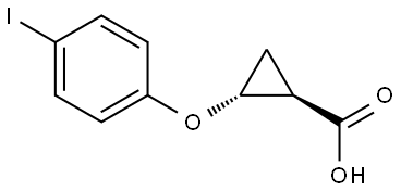 Cyclopropanecarboxylic acid, 2-(4-iodophenoxy)-, (1R,2R)-rel- Struktur