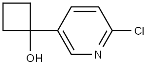 Cyclobutanol, 1-(6-chloro-3-pyridinyl)- Struktur