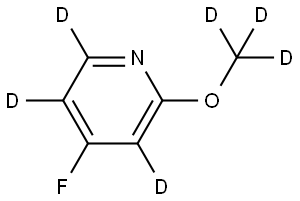 4-fluoro-2-(methoxy-d3)pyridine-3,5,6-d3 Struktur