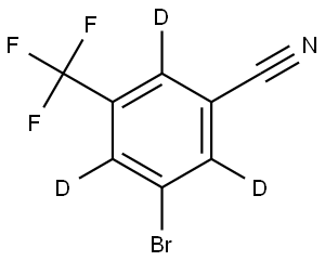 3-bromo-5-(trifluoromethyl)benzonitrile-2,4,6-d3 Struktur