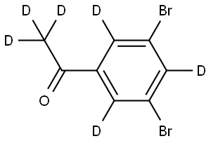 1-(3,5-dibromophenyl-2,4,6-d3)ethan-1-one-2,2,2-d3 Struktur