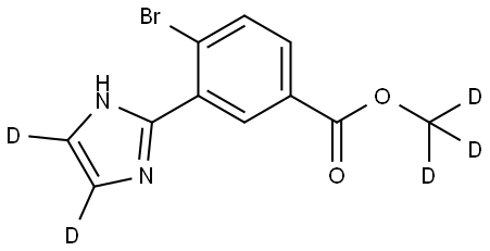 methyl-d3 4-bromo-3-(1H-imidazol-2-yl-4,5-d2)benzoate Struktur