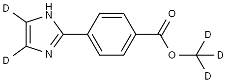 methyl-d3 4-(1H-imidazol-2-yl-4,5-d2)benzoate Struktur