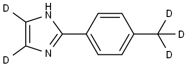 2-(4-(methyl-d3)phenyl)-1H-imidazole-4,5-d2 Struktur