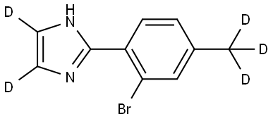 2-(2-bromo-4-(methyl-d3)phenyl)-1H-imidazole-4,5-d2 Struktur