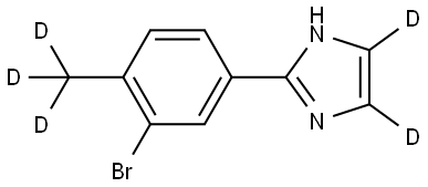 2-(3-bromo-4-(methyl-d3)phenyl)-1H-imidazole-4,5-d2 Struktur