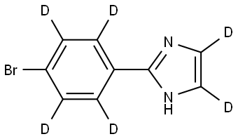 2-(4-bromophenyl-2,3,5,6-d4)-1H-imidazole-4,5-d2 Struktur