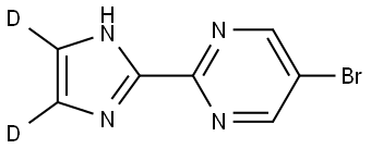 5-bromo-2-(1H-imidazol-2-yl-4,5-d2)pyrimidine Struktur