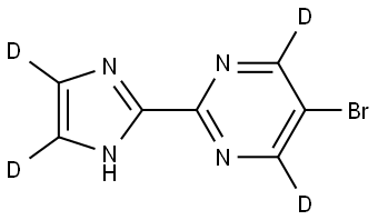 5-bromo-2-(1H-imidazol-2-yl-4,5-d2)pyrimidine-4,6-d2 Struktur