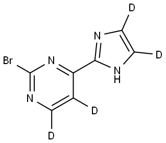 2-bromo-4-(1H-imidazol-2-yl-4,5-d2)pyrimidine-5,6-d2 Struktur