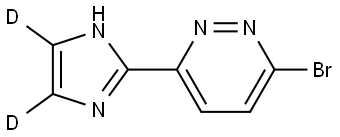 3-bromo-6-(1H-imidazol-2-yl-4,5-d2)pyridazine Struktur