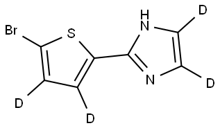 2-(5-bromothiophen-2-yl-3,4-d2)-1H-imidazole-4,5-d2 Struktur