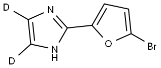 2-(5-bromofuran-2-yl)-1H-imidazole-4,5-d2 Struktur