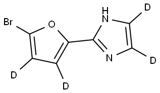 2-(5-bromofuran-2-yl-3,4-d2)-1H-imidazole-4,5-d2 Struktur