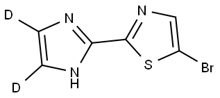 5-bromo-2-(1H-imidazol-2-yl-4,5-d2)thiazole Struktur