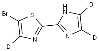 5-bromo-2-(1H-imidazol-2-yl-4,5-d2)thiazole-4-d Struktur