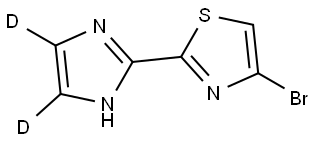 4-bromo-2-(1H-imidazol-2-yl-4,5-d2)thiazole Struktur