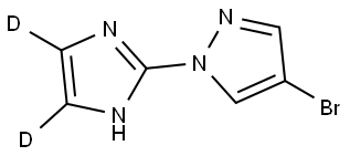 4-bromo-1-(1H-imidazol-2-yl-4,5-d2)-1H-pyrazole Struktur