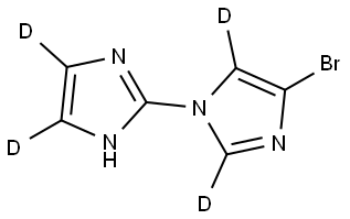 4-bromo-1'H-1,2'-biimidazole-2,4',5,5'-d4 Struktur