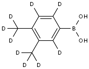 (3,4-bis(methyl-d3)phenyl-2,5,6-d3)boronic acid Struktur