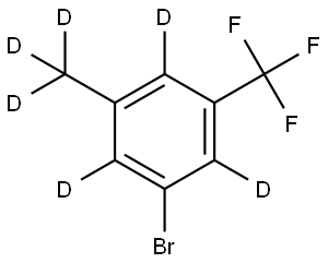 1-bromo-3-(methyl-d3)-5-(trifluoromethyl)benzene-2,4,6-d3 Struktur