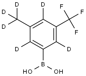 (3-(methyl-d3)-5-(trifluoromethyl)phenyl-2,4,6-d3)boronic acid Struktur