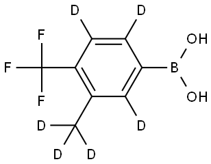 (3-(methyl-d3)-4-(trifluoromethyl)phenyl-2,5,6-d3)boronic acid Struktur