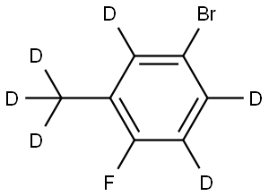 4-bromo-1-fluoro-2-(methyl-d3)benzene-3,5,6-d3 Struktur