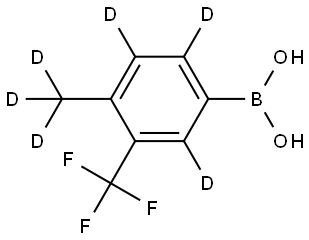 (4-(methyl-d3)-3-(trifluoromethyl)phenyl-2,5,6-d3)boronic acid Struktur