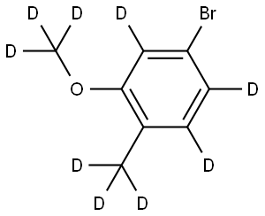 4-bromo-2-(methoxy-d3)-1-(methyl-d3)benzene-3,5,6-d3 Struktur