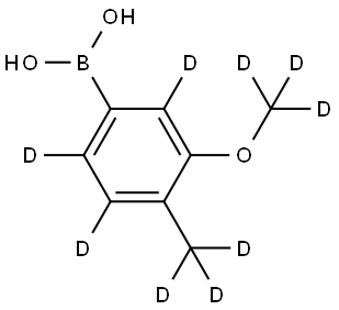 (3-(methoxy-d3)-4-(methyl-d3)phenyl-2,5,6-d3)boronic acid Struktur