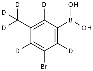 (3-bromo-5-(methyl-d3)phenyl-2,4,6-d3)boronic acid Structure