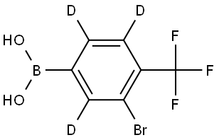 (3-bromo-4-(trifluoromethyl)phenyl-2,5,6-d3)boronic acid Struktur