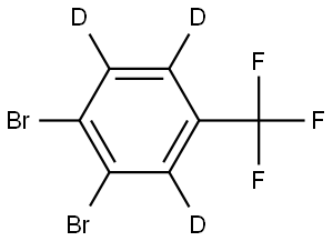 1,2-dibromo-4-(trifluoromethyl)benzene-3,5,6-d3 Struktur