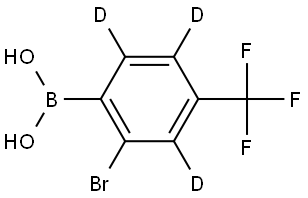 (2-bromo-4-(trifluoromethyl)phenyl-3,5,6-d3)boronic acid Struktur