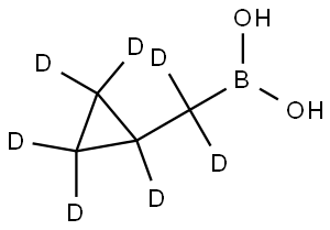 ((cyclopropyl-d5)methyl-d2)boronic acid Struktur