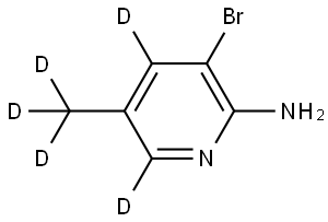 3-bromo-5-(methyl-d3)pyridin-4,6-d2-2-amine Struktur