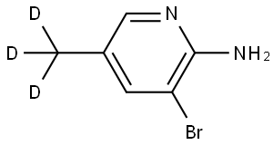 3-bromo-5-(methyl-d3)pyridin-2-amine Struktur