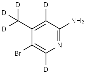 5-bromo-4-(methyl-d3)pyridin-3,6-d2-2-amine Struktur