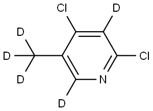 2,4-dichloro-5-(methyl-d3)pyridine-3,6-d2 Struktur