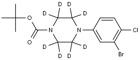 tert-butyl 4-(3-bromo-4-chlorophenyl)piperazine-1-carboxylate-2,2,3,3,5,5,6,6-d8 Struktur