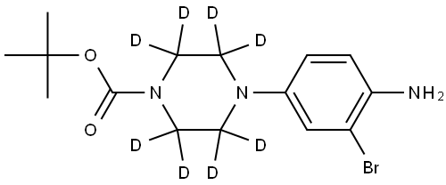 tert-butyl 4-(4-amino-3-bromophenyl)piperazine-1-carboxylate-2,2,3,3,5,5,6,6-d8 Struktur