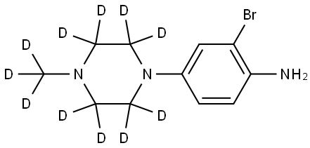 2-bromo-4-(4-(methyl-d3)piperazin-1-yl-2,2,3,3,5,5,6,6-d8)aniline Struktur