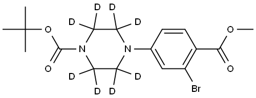 tert-butyl 4-(3-bromo-4-(methoxycarbonyl)phenyl)piperazine-1-carboxylate-2,2,3,3,5,5,6,6-d8 Struktur