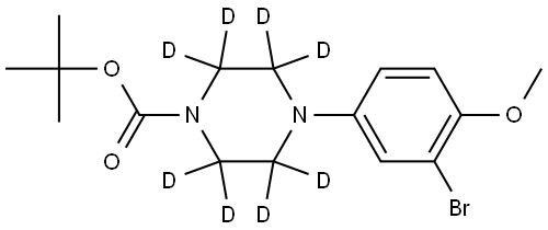 tert-butyl 4-(3-bromo-4-methoxyphenyl)piperazine-1-carboxylate-2,2,3,3,5,5,6,6-d8 Struktur