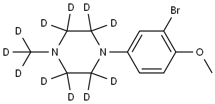 1-(3-bromo-4-methoxyphenyl)-4-(methyl-d3)piperazine-2,2,3,3,5,5,6,6-d8 Struktur