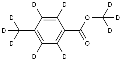 methyl-d3 4-(methyl-d3)benzoate-d4 Struktur