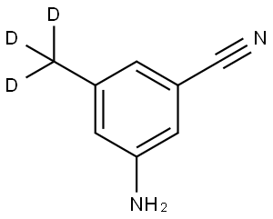 3-amino-5-(methyl-d3)benzonitrile Struktur