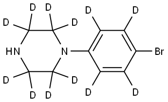 1-(4-bromophenyl-2,3,5,6-d4)piperazine-2,2,3,3,5,5,6,6-d8 Struktur