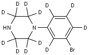 1-(3-bromophenyl-2,4,5,6-d4)piperazine-2,2,3,3,5,5,6,6-d8 Struktur